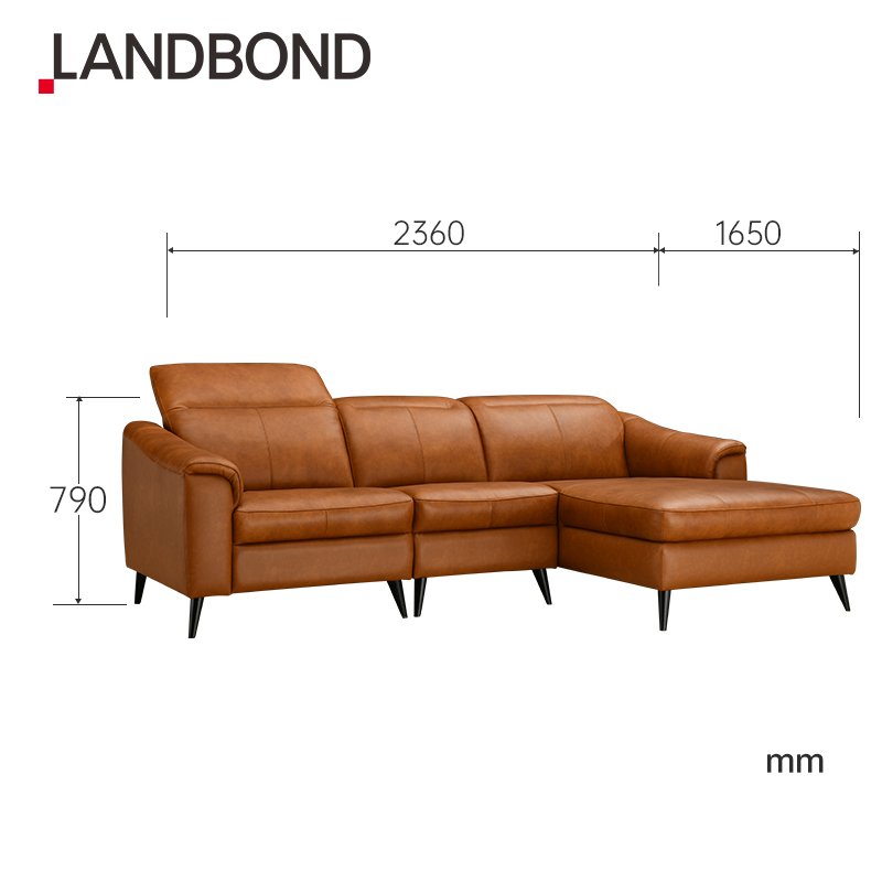 LANDBOND Genuine Leather Sofa Luxury Couches Sofa Set Sectional Modern Sofa Living Room L Shape Couch for villa and hotel