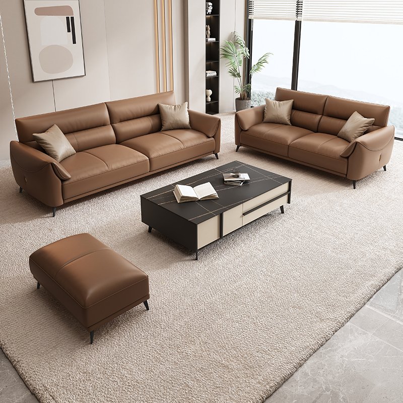 Office Sofa Simplified Modern Nordic Leisure Combination Reception Business Reception Three Person Office Leather Sofa