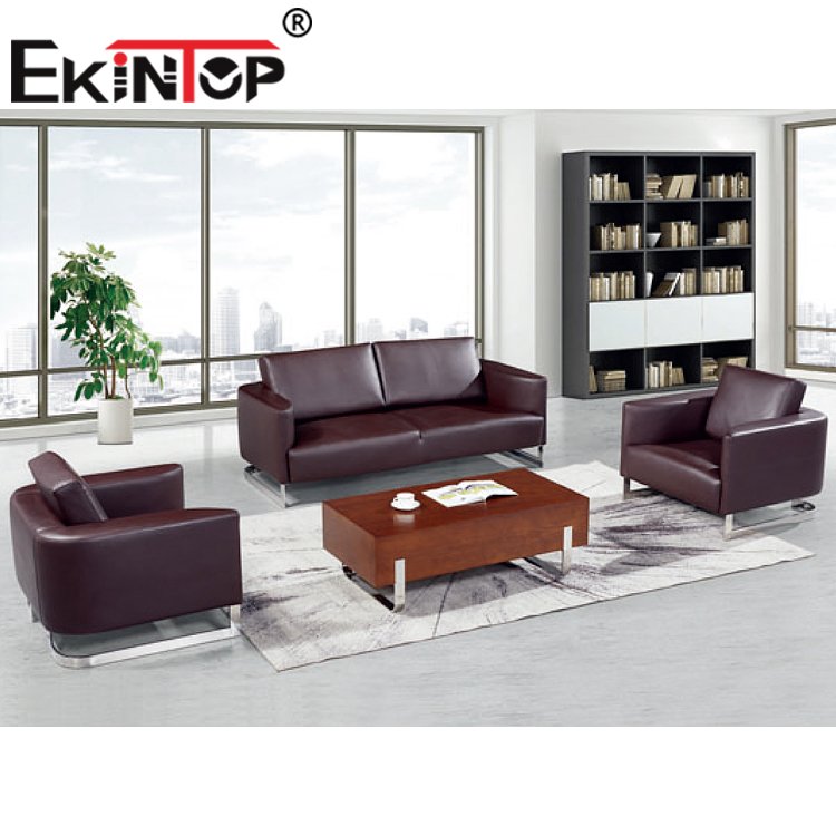 Ekintop office sofa furniture living Room set 7 seater leather sofa set designs Office sofa