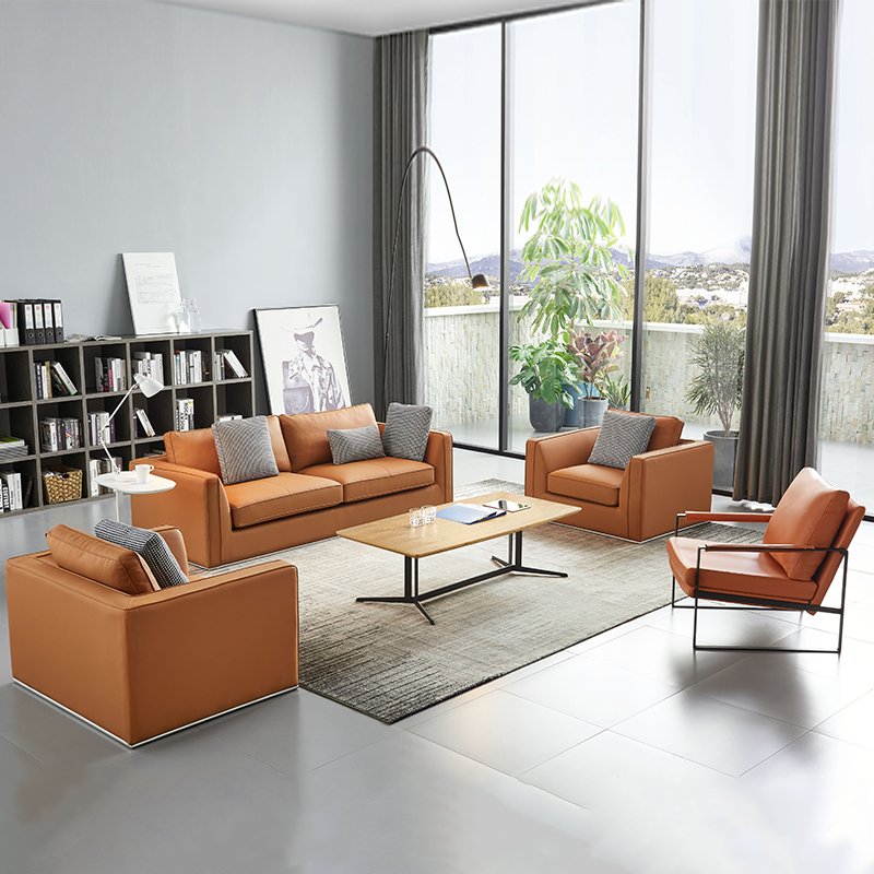 High Quality Office Furniture Modern Comfortable and Beautiful Office Sofa Sectional Sofa 1 Set European Style Wooden 3-5 Years