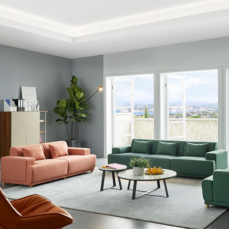 High Quality Office Furniture Modern Comfortable and Beautiful Office Sofa Sectional Sofa 1 Set European Style Wooden 3-5 Years