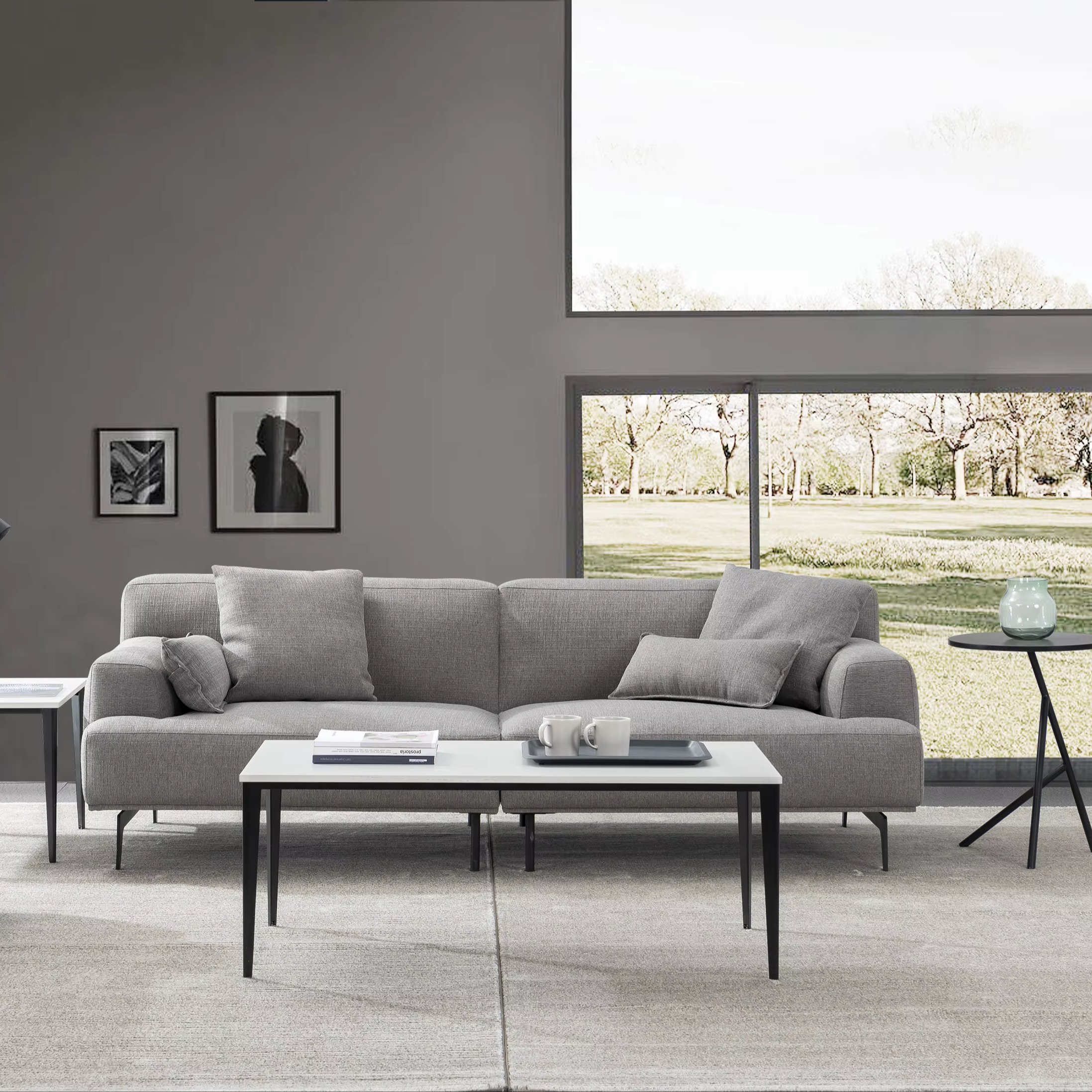 Low Cost Luxury Office Sofa Set Small Size European Chinese Design Style Wooden Steel Frame for Office Hospital Bedroom Hall