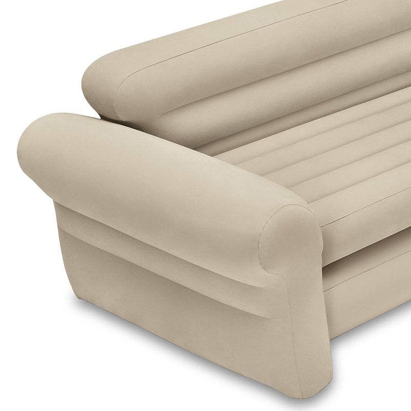 Intex 68575 Plush Velvet Surface Outdoor Indoor Home Portable Inflatable Furniture Sofa Inflatable Corner Sofa