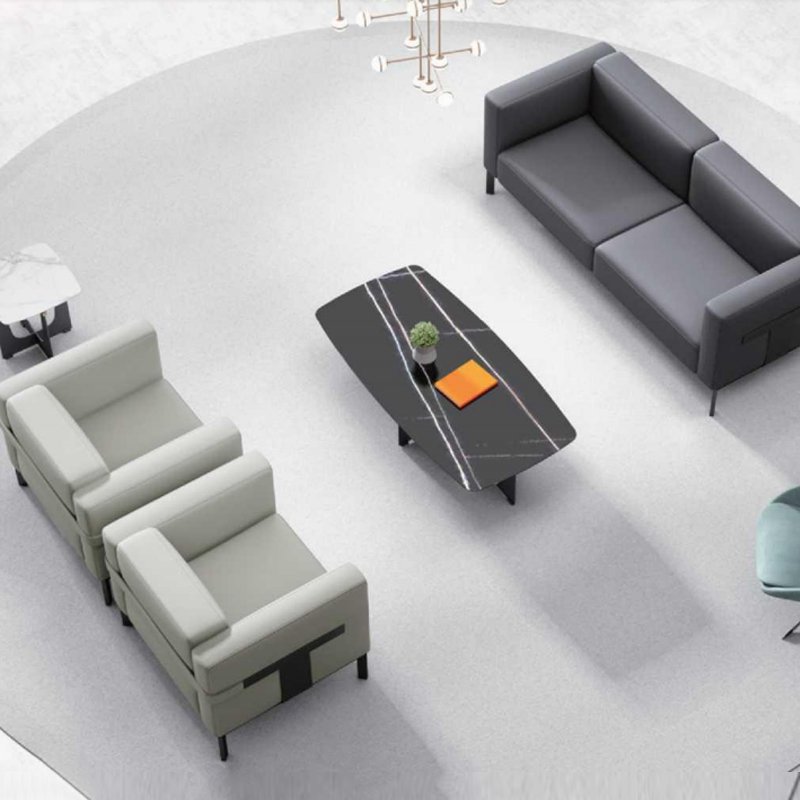 Leather European Style Sofa for Office