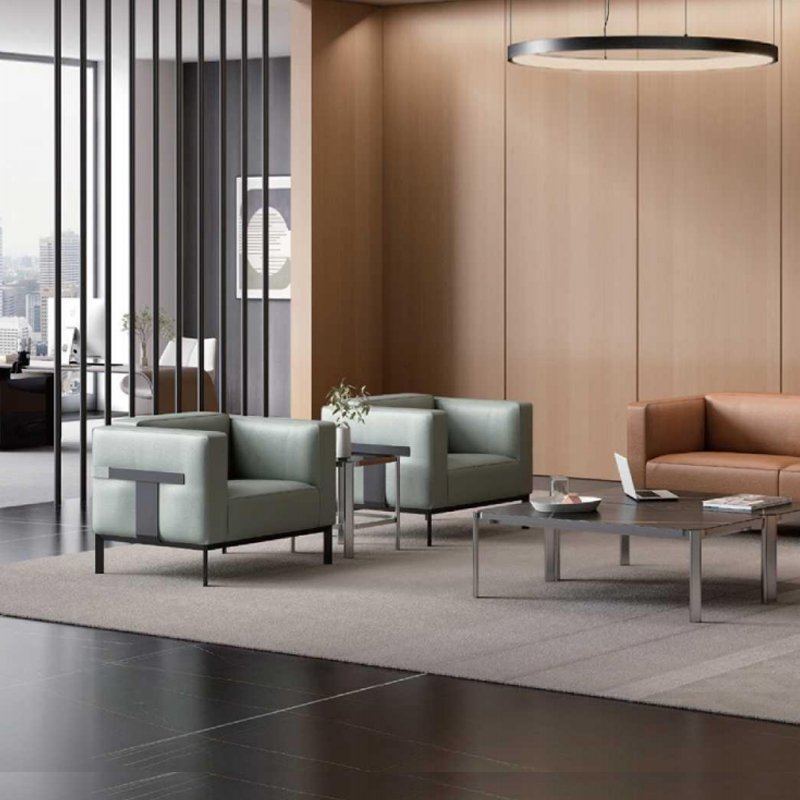 Leather European Style Sofa for Office