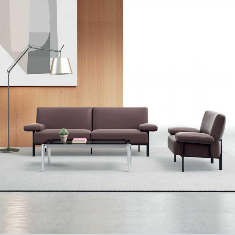 Leather European Style Sofa for Office