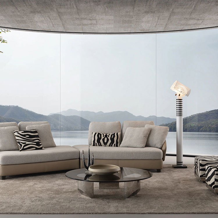 Contempo 2022 new Italian luxury sofa set living room furniture upholstery split back chenille fabric latest design sofa