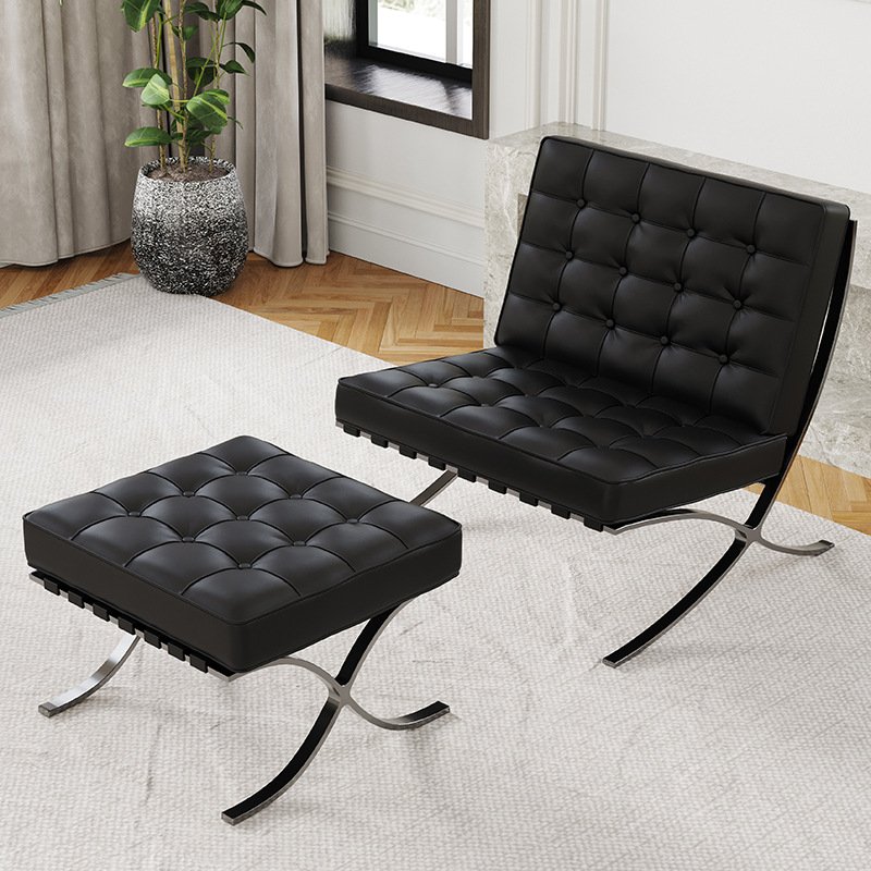 Nordic Office Sofa Chair Study Leather Leisure Chair Small Apartment Living Room Sofa