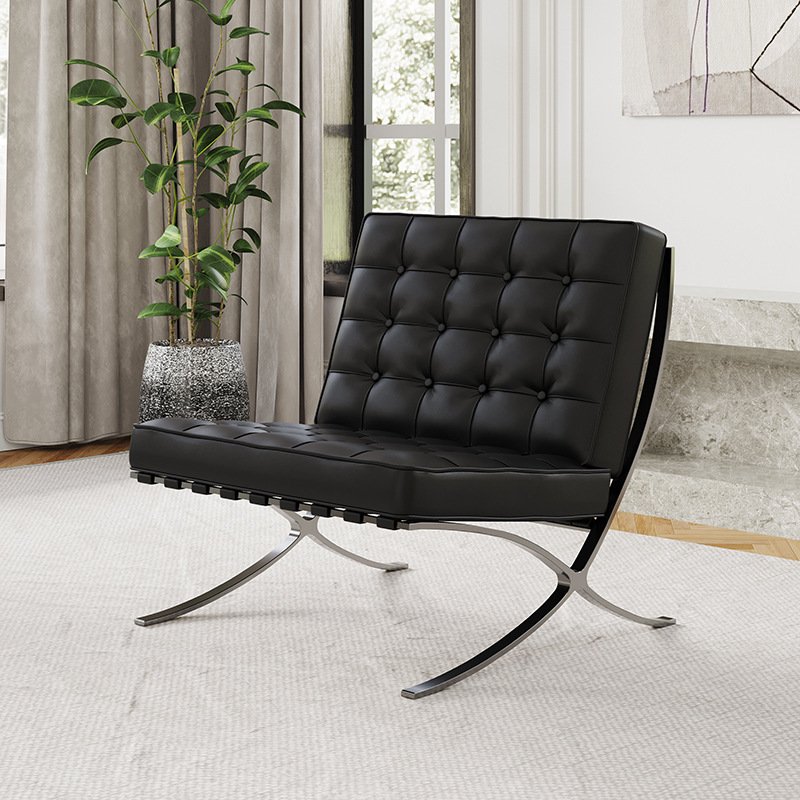 Nordic Office Sofa Chair Study Leather Leisure Chair Small Apartment Living Room Sofa