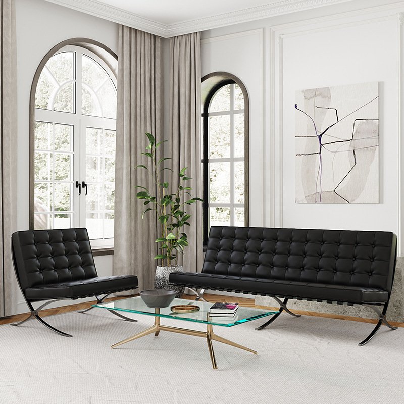 Nordic Office Sofa Chair Study Leather Leisure Chair Small Apartment Living Room Sofa