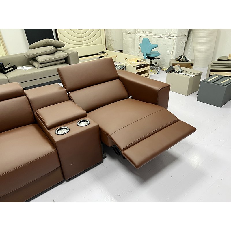Leather Sectional Sofa Recliner Living Room Sofa Reclinable Modern Luxury Electric Reclining Theatre Sofa Set