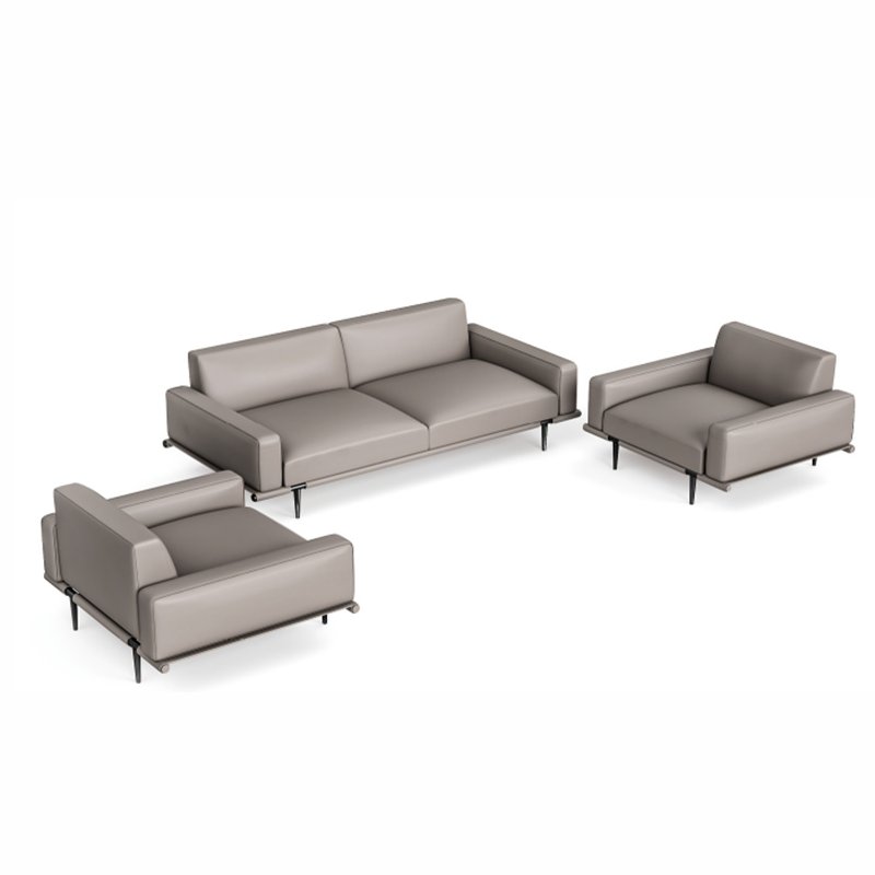Modern 1+1+3 beige contracted Home furniture sofa cheap hot sale new style beautiful leather office sofa