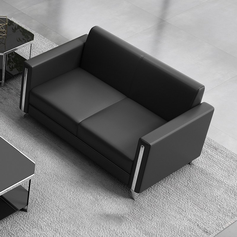 Factory Office Waiting Room Furniture Sofa Sets Leisure Sofa PU Leather Modern Contemporary Reception Sofa Foshan