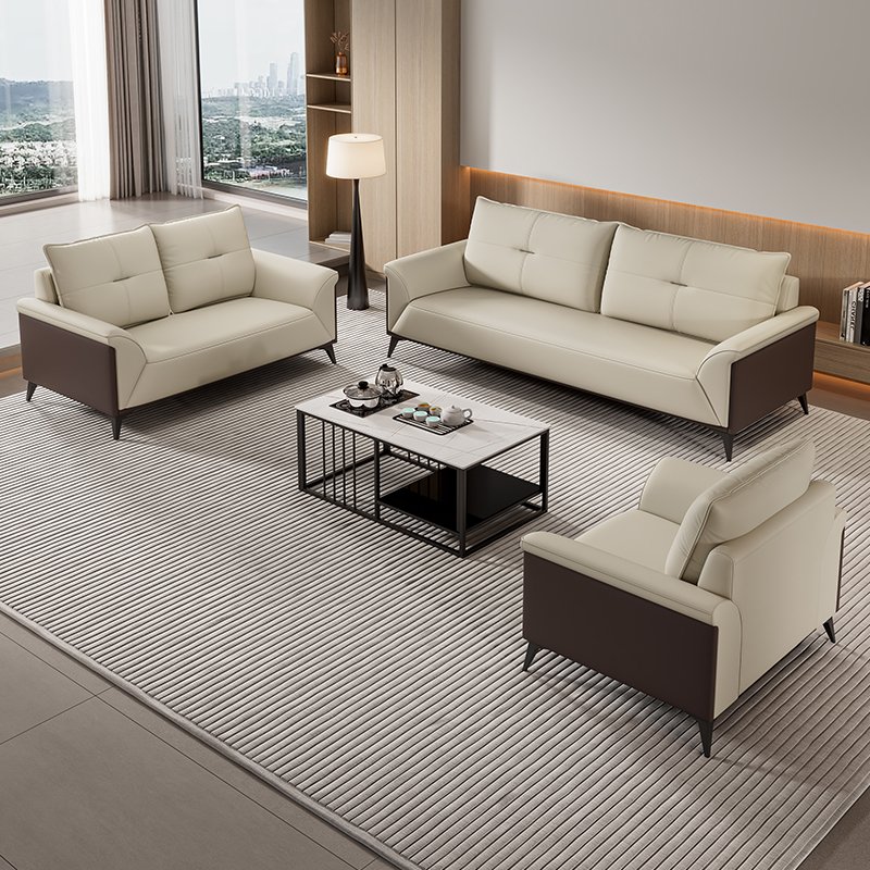 Office sofa Hotel office reception sofa set office Furniture Sectional sofas modernos professional Custom luxury leather Couch