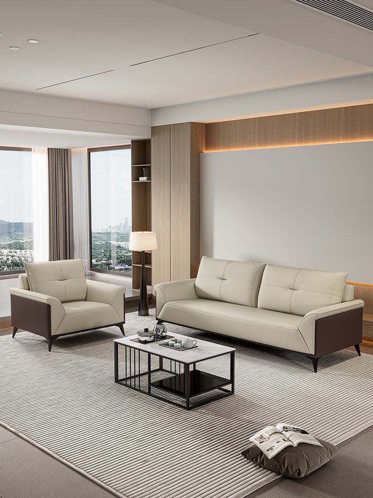Office sofa Hotel office reception sofa set office Furniture Sectional sofas modernos professional Custom luxury leather Couch