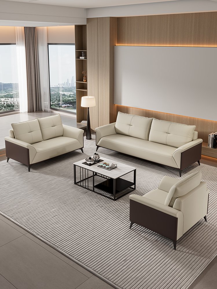 Office sofa Hotel office reception sofa set office Furniture Sectional sofas modernos professional Custom luxury leather Couch