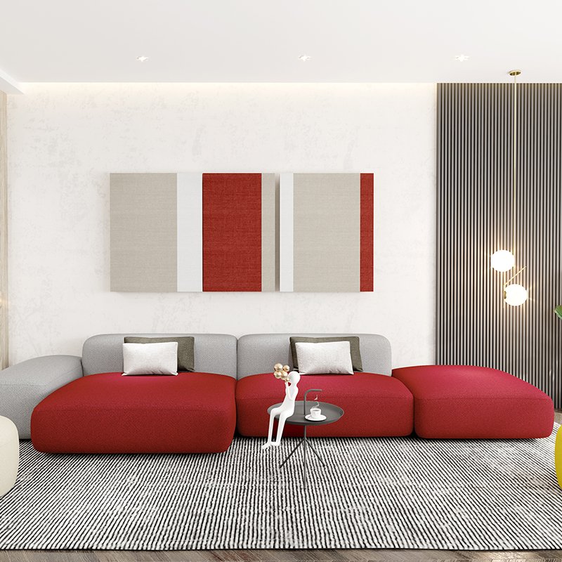 Modern Public Area Lounge Fabric Furniture Combination Reception Modular Sectional Office Sofa Set