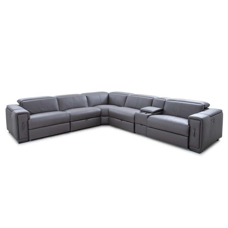 MANWAH CHEERS Power Modern Genuine Leather Living Room Furniture Reclining Sectional Recliner Sofa