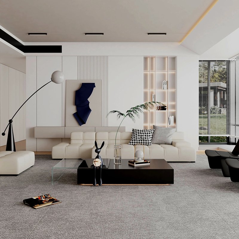 Modern Minimalist design white fabric sofa set furniture for home luxury living room togo sofa