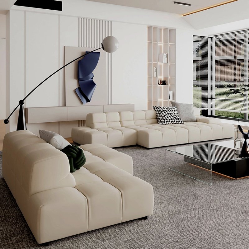 Modern Minimalist design white fabric sofa set furniture for home luxury living room togo sofa