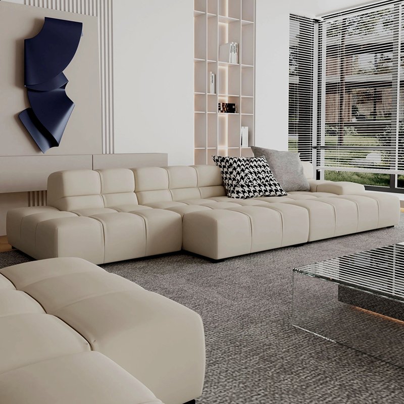 Modern Minimalist design white fabric sofa set furniture for home luxury living room togo sofa