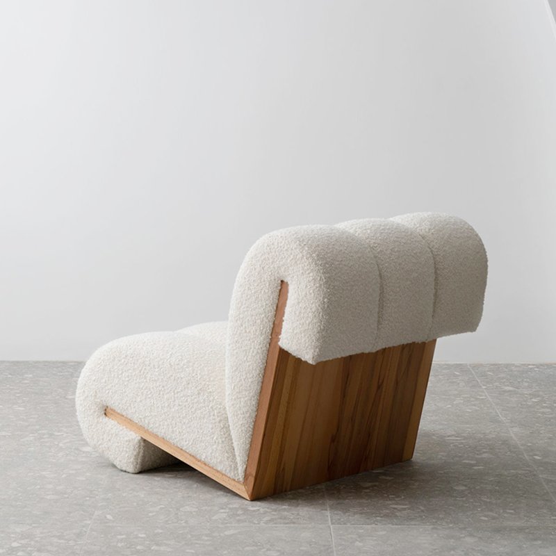 Minimalist Custom Lambswool Sofa Chair Modern Living Room Comfortable Lounge Leisure Chair