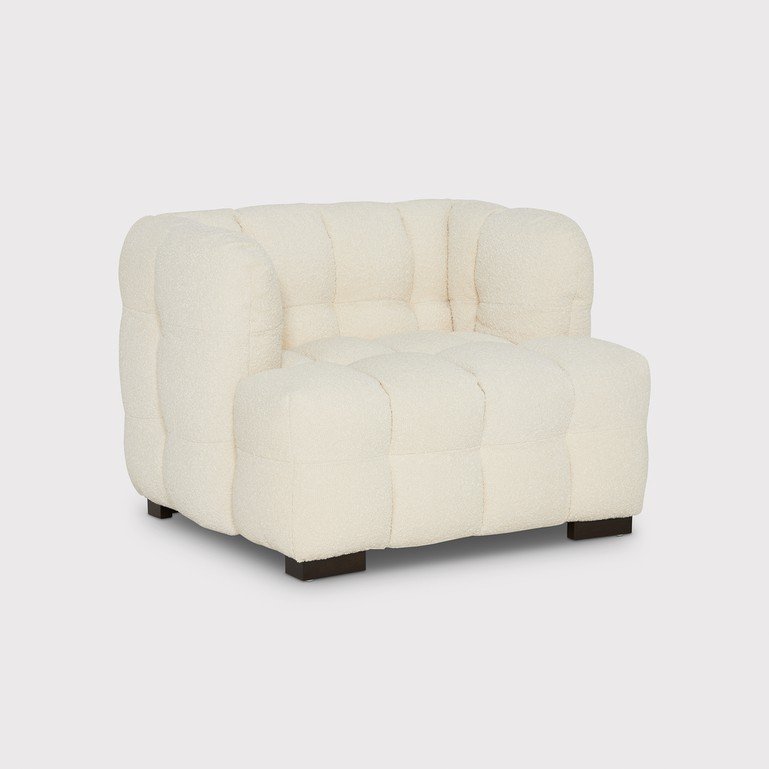 Modern Sofa Chair Living Room Furniture Chair Lounger Cushion Wood Base Fabric Single Sofas
