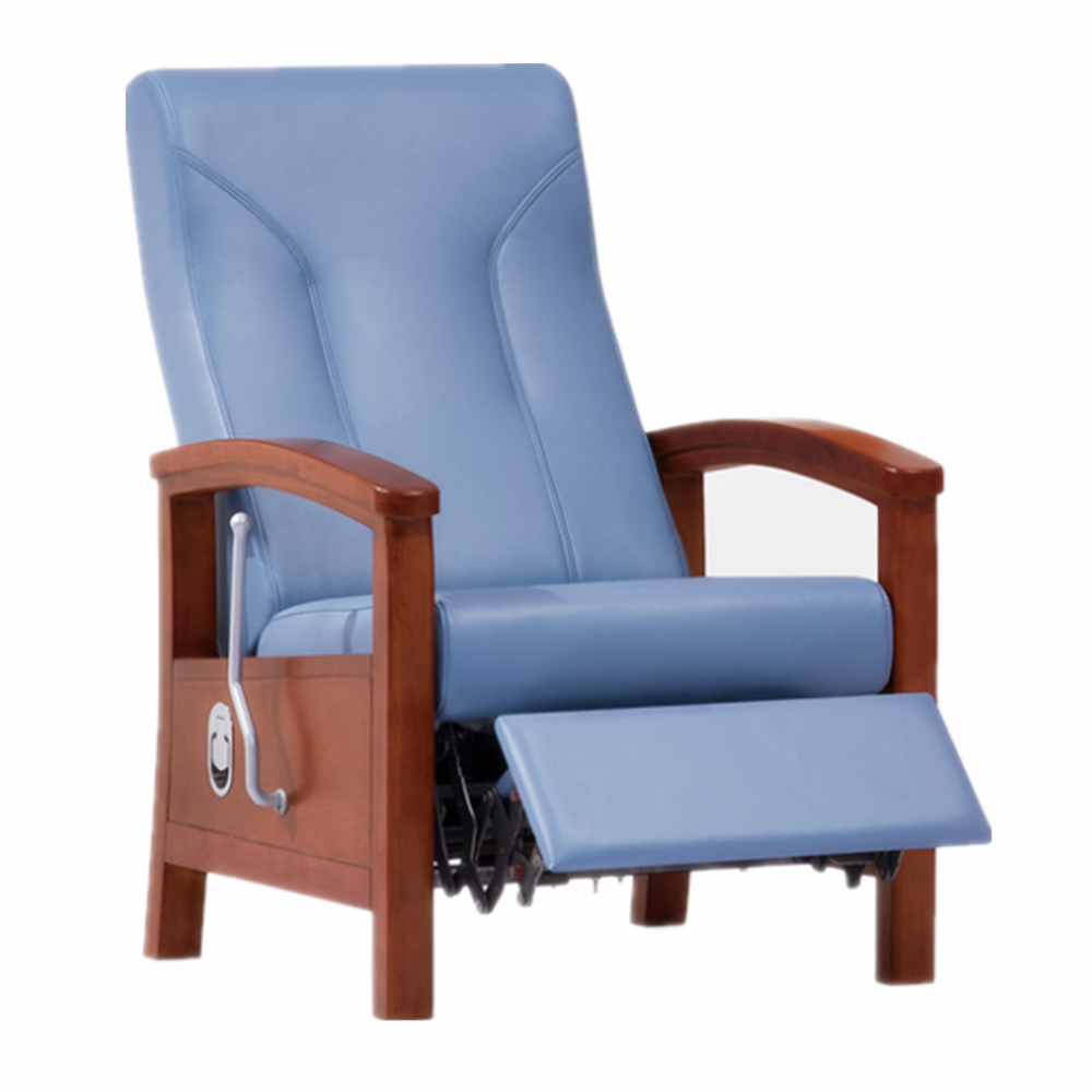 Medical grade Champion four PU cover ward room accompany sofa lying hospital recliner chair bed for sale