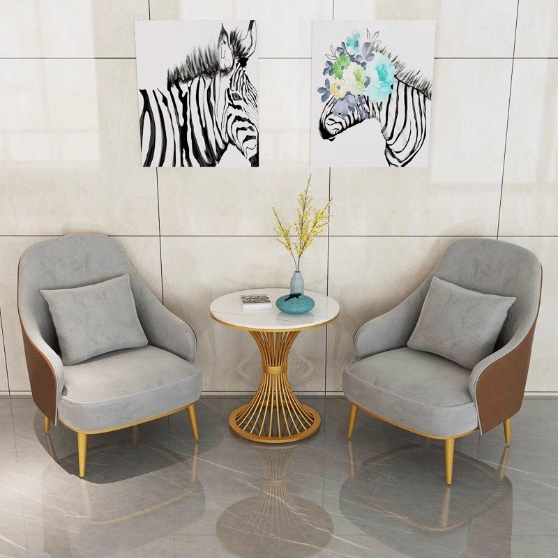 Premium Wooden Frame Sofa Set Furniture for Hotel Reception Areas Beauty Salons and Balconies High Resilience Sponge