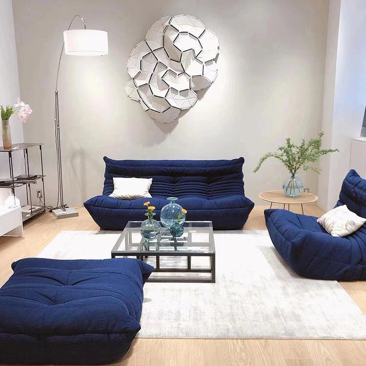Contempo Sitalian leisure lshape furniture modular set velvet tufted sectional modern fabric sofa sofa