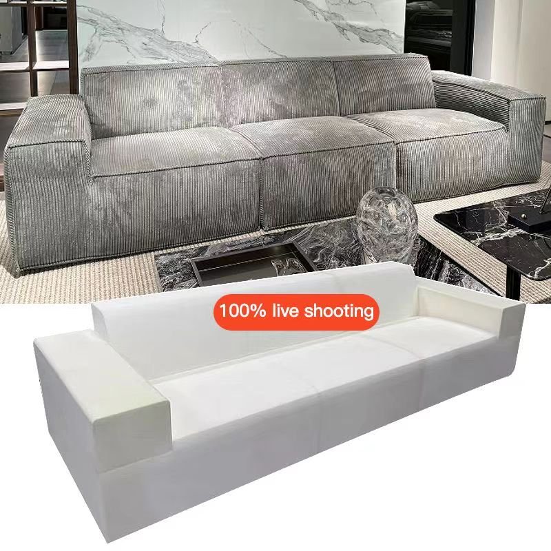 Corduroy fabric sofa vacuum compression module sofa Fashion new cream fabric sofa