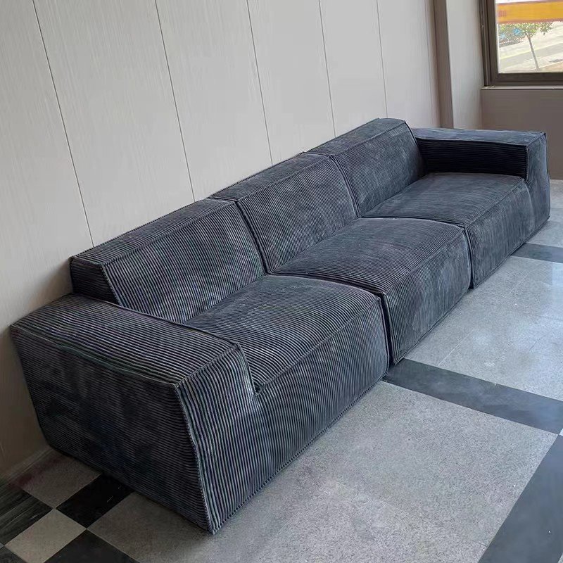 Corduroy fabric sofa vacuum compression module sofa Fashion new cream fabric sofa