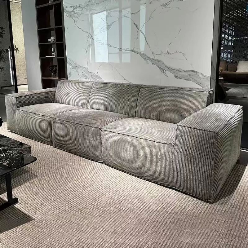 Corduroy fabric sofa vacuum compression module sofa Fashion new cream fabric sofa