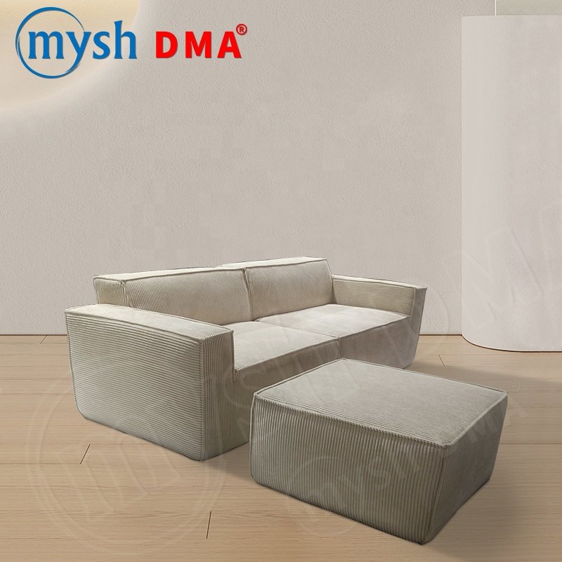Factory sales living room furniture new design sponge foam fashion vacuum tofu block compression modern fabric home office sofa