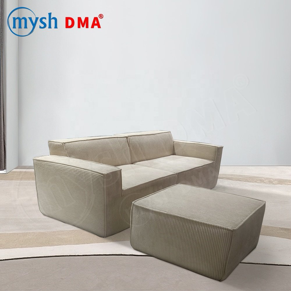 Factory sales living room furniture new design sponge foam fashion vacuum tofu block compression modern fabric home office sofa