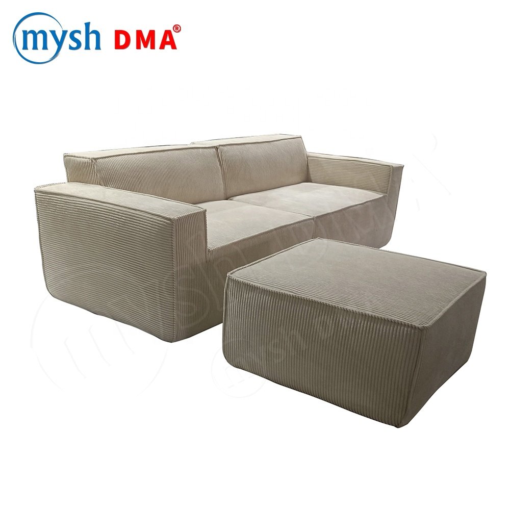 Factory sales living room furniture new design sponge foam fashion vacuum tofu block compression modern fabric home office sofa