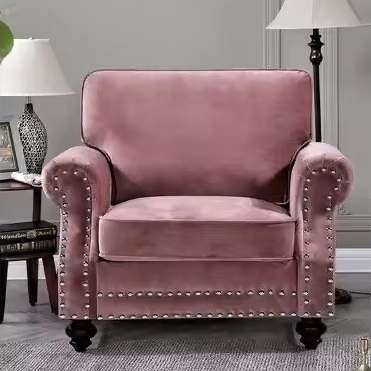 Free Sample Modern Hotel Home Furniture Balcony Reclining Fabric Recliner Leisure Living Room Velvet Lounge Sofa Chair