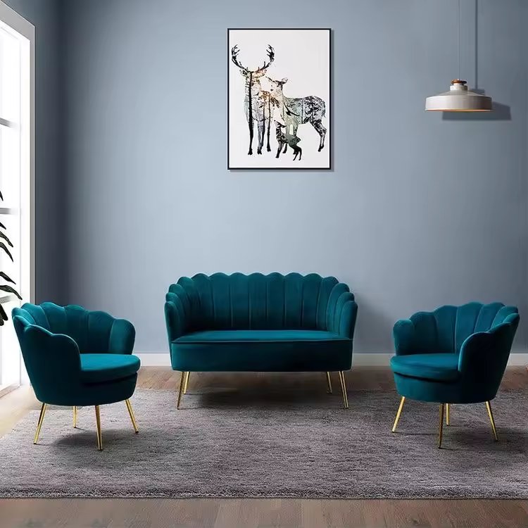 Free Sample Modern Hotel Home Furniture Balcony Reclining Fabric Recliner Leisure Living Room Velvet Lounge Sofa Chair