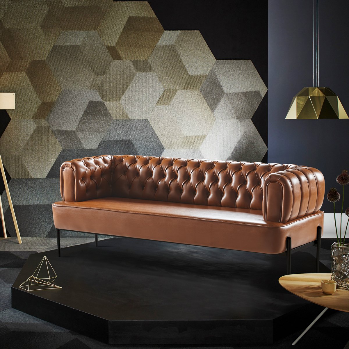 Chesterfield Genuine brown Leather Sofa Modern Couches Elegance Comfort Leather Office Sofa Design Office Turkish Wholesale