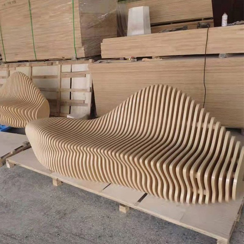 Custom parametric furniture Modular furniture modern wooden park bench garden seats living room sofas wood