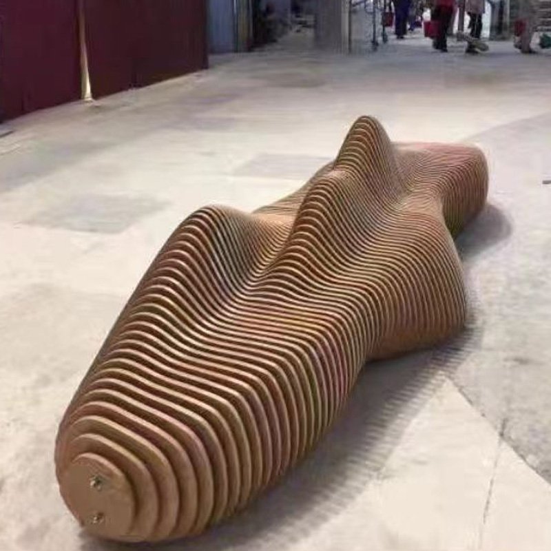 Custom parametric furniture Modular furniture modern wooden park bench garden seats living room sofas wood