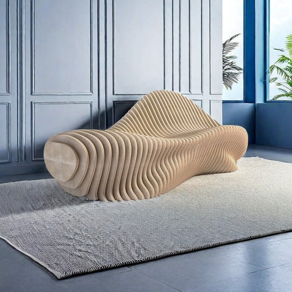 Custom parametric furniture Modular furniture modern wooden park bench garden seats living room sofas wood