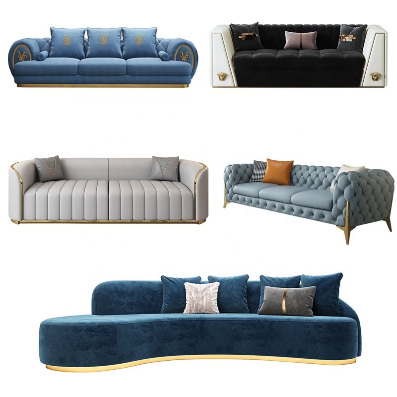Custom italian home Couch leather sofa modern design Luxury fabric sofa living room furniture