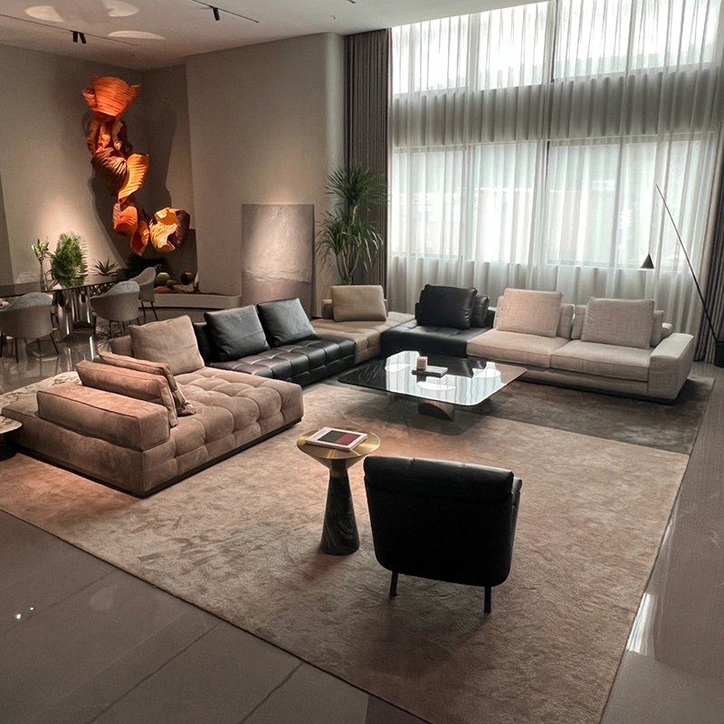 High-end luxury modular corner sofas living room Italian modern comfortable sofa set furniture