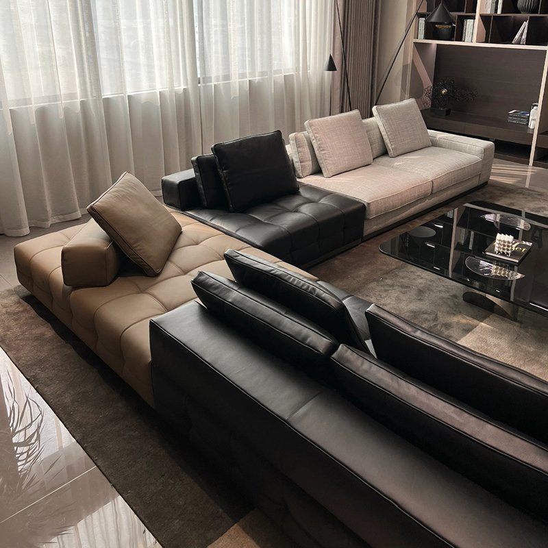 High-end luxury modular corner sofas living room Italian modern comfortable sofa set furniture