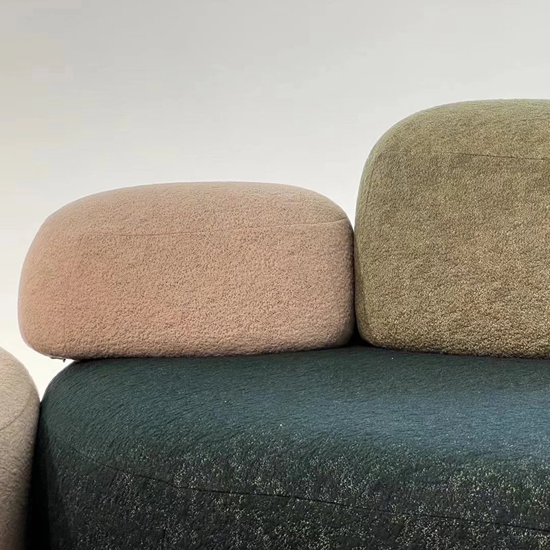 New arrival cobblestone stone design fabric sofa set modular sectional living room furniture pebble sofa