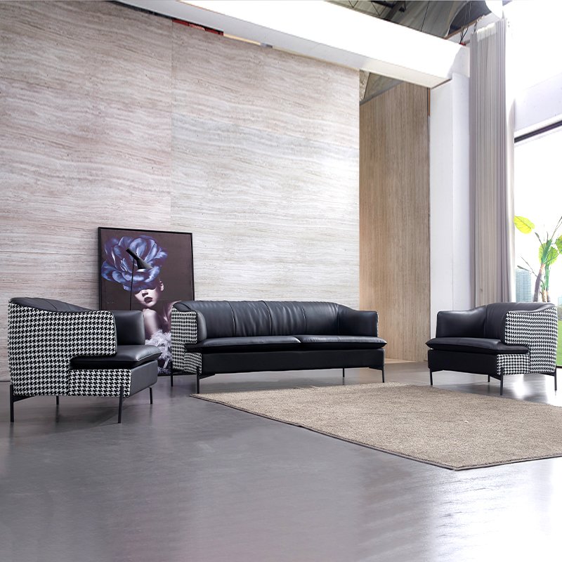 2022 Factory Direct Sale Multi-color Can Be Customized Fashion Leather Office Sofa Set Low Price Office Sofa Design