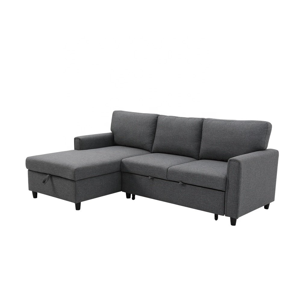 American classic multi-function with storage L-shaped convertble pull out folder sleeper Living room sofa
