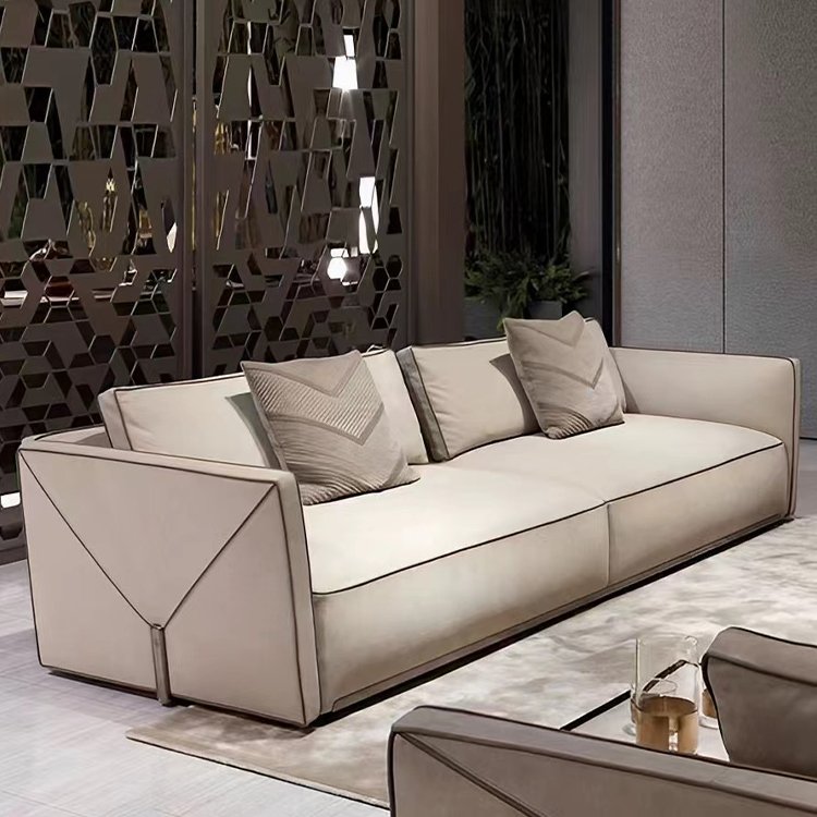 House leather sectional modern 2022 genuine leather sofa set living room furniture sitting room sofa