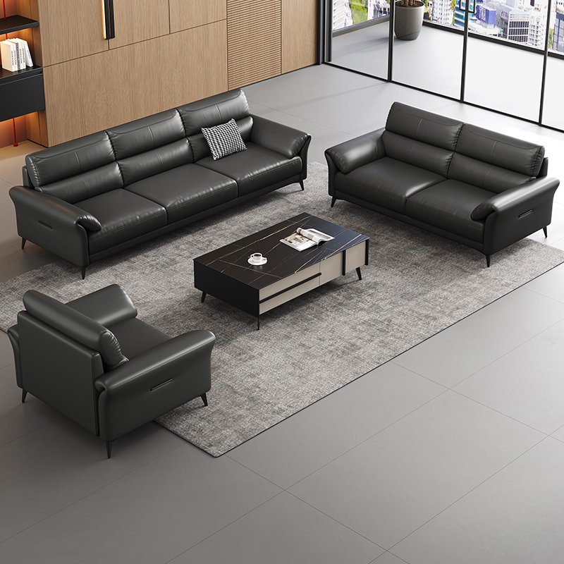 Italian Style Modern Three-Seat Home Office Sofa Versatile Modern Office Furniture for Building for Work from Home